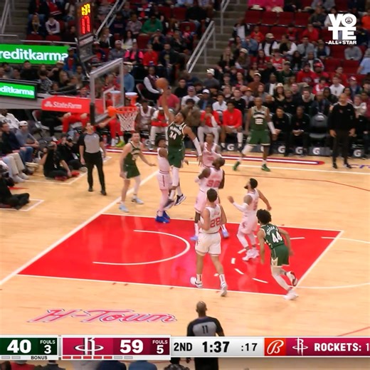 Giannis takes off. | Milwaukee Bucks