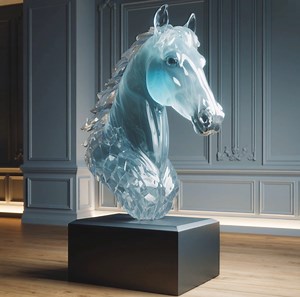 61K views · 2.2K reactions | Stunning Chalcedony Glass Horse Scuplture ' ' ' #sculpture #horses #fblifestyle | Stable Express | Facebook