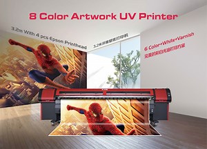 [Hot Item] UV Roll to Roll CMYK Lc Lm White Varnish 8 Color Printer
