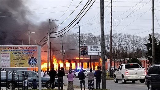 Massive fire engulfs old plant in Polk County
