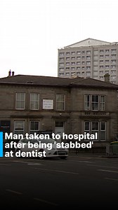 Man taken to hospital after being 'stabbed' in 'targeted attack' at dentist.] A 34-year-old man was taken to Monklands Hospital after the incident in Airdrie. #airdrie #scotland #scottishnews #stvnews | STV News