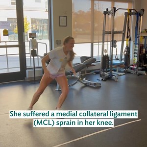 Ava Schlosser’s knee injury sidelined her from the soccer pitch. She sprained her medial collateral ligament (MCL) and decided to try physical therapy for the first time at our Wilmington center. At first, Ava feared it might be painful and even a chore. But with Physical Therapists Abby Warner and Daniel McConnell by her side, she later said, “I didn’t realize that I would actually really enjoy it, and although I am working hard, it’s fun.” Together, they focused on strengthening her quads and 