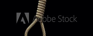 Hangman's noose, 3D animation. A rope with knot for hanging swings from side to side like a pendulum, seamless loop. Transparent background ProRes 4444 with alpha channel in 4k UHD resolution version.
