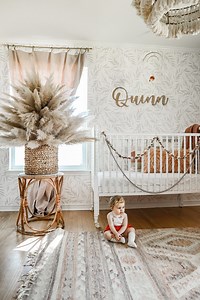 1.4K views · 24 reactions | I’m so excited to share our boho pampas grass tree we DIYed last week. We were so inspired by the Elari Events photo seen above and had to create our own for Quinn’s room  I’ll warn you, the foam cone was small but the tree grew quick as we stuck the stems in. I thought it was going to go on her dresser but quickly grew beyond that lol | FHL Design Co | Facebook