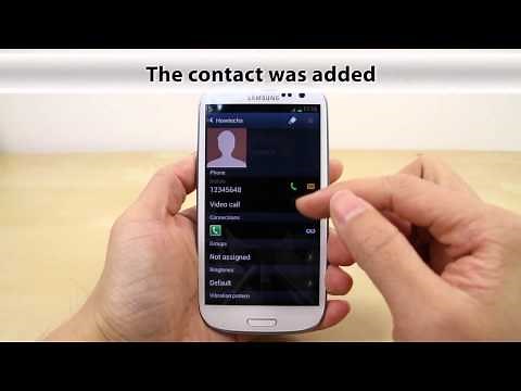 How to Add a Contact on Samsung Galaxy S3 (aka S III S 3)