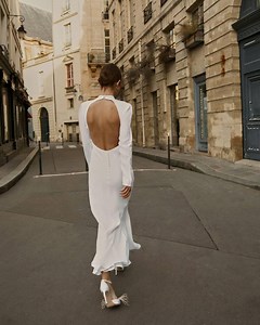 Simple Wedding Dress With Halter Neck Maxi Dress, , Rehearsal Dinner Dress, Backless Bridal Gown Outfit for Reception or Special Occasion - Etsy UK