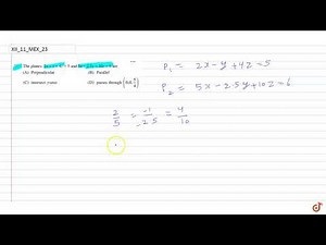 The planes: `2x y + 4z = 5 a n d 5x 2. 5 y + 10 z = 6` are (A) Perpendicular (B) Parallel (C) in...