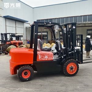 [Hot Item] 3000~5000mm Lifting Height Triplex Mast Fork Truck Portable Warehouse Diesel Forklift
