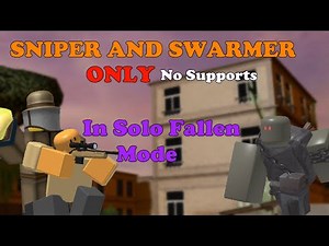 Swarmer + Sniper Combo In Solo Fallen With No Supports || Tower Defense Simulator