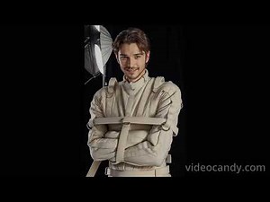 Assorted young handsome men wearing white posey / maxcita type straitjacket #straitjacket