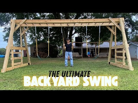 Building a DIY Backyard Swing Set + Monkey Bars | Step-by-Step