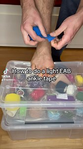 How to do a light EAB ankle tape. 🦶 Follow to learn how to tape. _______ #pain #injury #anklebreaker #physio #physiotherapy #rehab #recovery #workout #wrestling #grappling | Tape Lab