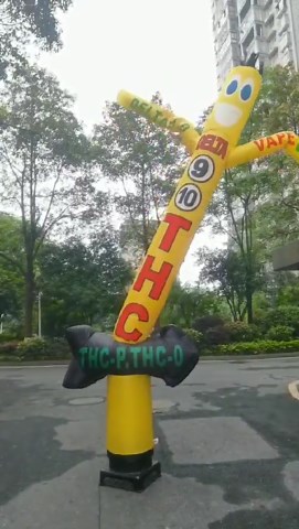 18ft Delta 9 10 Air Inflatable Tubeman Dancer | Delta Outdoor Advertising Inflatables - Business Promotion Boost Product Brand with Wacky Waving Dancing Puppet Tube Guy (Without Blower)