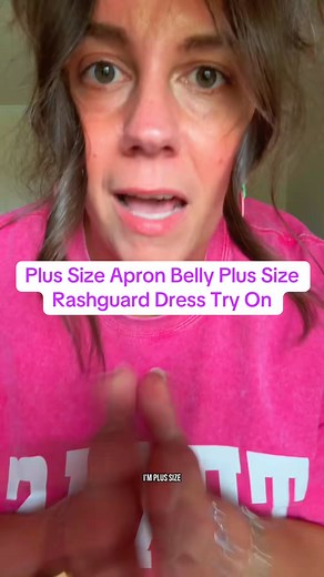 I feel so cute in this plus size rash guard/coverup dress by Their stuff runs true to size so always get you real size, don’t size up or down. #plussizeapronbelly #plussize #swimdress #plussizeswimdress #plussizerashguard #rashguard #rashguardswimsuit #swimwear #swimsuit | Lindsey Baker, Apron Belly Girlie