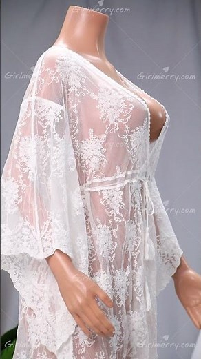 Summer see through lace deep v sexy beach cover-ups A73795