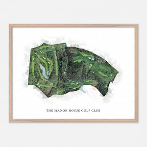 The Manor House Golf Club à Castle Combe, Angleterre - Carte aquarelle classique | Cadeau de golfeur, oeuvre d'art murale de golf, impression d'affiche de golf - Etsy France