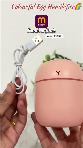 Colourful Egg Humidifier🌈🌫️Quiet + Long Mist🌈 Colour Changing Lights, Under ₹199/- only ‪@Meesho‬