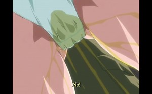 Anime girl desperate to pee in train