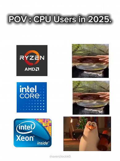 #gamingmemes #pcgaming #cpu #amd #intel