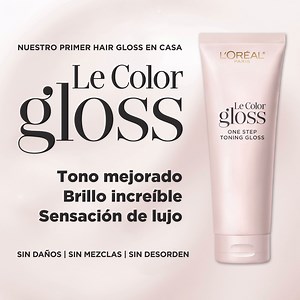 ¡Que tu color de cabello sea deslumbrante! Realza el color y el tono de tu cabello, aumenta el brillo y acondiciona profundamente con Le Color Gloss One Step In-Shower Toning Gloss. 🌸 | L'Oréal Paris