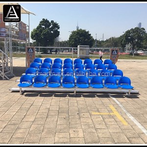 [Hot Item] Outdoor Movable Tip and Roll Aluminum Bleachers Stadium Bleachers Seating Portable Aluminum Bleacher Bench