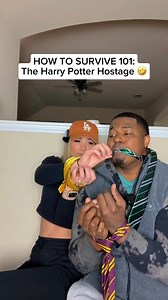 What other Potter survival tactics are out there?! 👀😱😂 . . . . . . . . . . . . . . . . . #harrypotter #harrypotterfan #wizardingworld #hogwarts #hogwartsschoolofwitchcraftandwizardry #reels #iamblackharry #potterhead #couple #couplegoals #relationships #relationshipgoals #couplescomedy #relatable | Iamblackharry