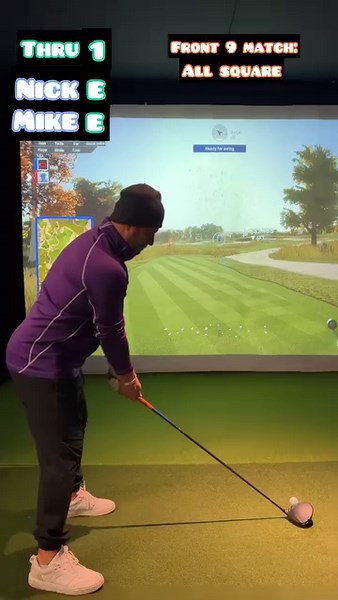 2.4K views · 43 reactions | I filmed 18 holes on the simulator with @mrodriguez1116 yesterday. We played two 9 hole matches for 10 bucks each. It was filmed on a phone so nothing fancy but it is all 18 holes. I put the link to the Youtube video in the slomo instagram bio. The title on Youtube is “18 holes with Nick & Mike at Tobacco Road Simulator”. #golfmatch #18holes #golfsimulator | The Swing Library | Facebook