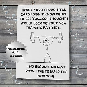Personal Gym Trainer, Humorous, Thoughtful Original Greeting Card. Unique. Possible Gift Idea. Personalised&/or Customised. - Etsy UK