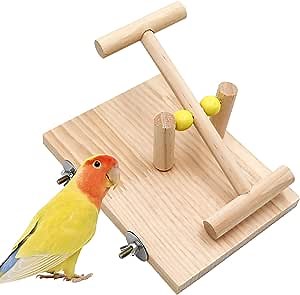 Dnoifne Bird Parakeet Toys, Wooden Seesaw Toys for Bird Parrot Conure Hamster Squirrel Sugar Glider