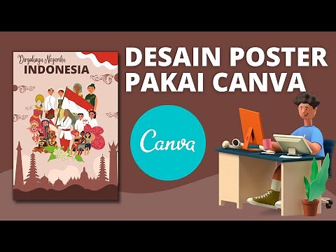 Cara Membuat Poster Menggunakan Aplikasi Canva | Poster Hari Kemerdekaan Indonesia 2021
