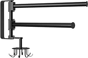 Dogs Collar Leash Rack,Paper Towel Holders, Swing Out Hand Towel Holder for Bathroom