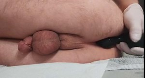Double prostate orgasm, double cumshot, self made with toy
