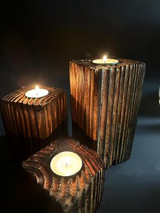 Rustic Candle Holders - Etsy