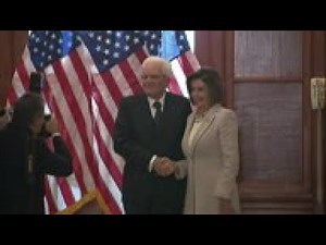Speaker Pelosi meets Italian President Mattarella