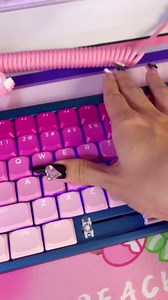 SDYZ XVX Low Profile Keycaps - Custom Gradient PBT for 60% 65% 75% 100% Cherry Gateron MX Switches (Low Profile and Traditional) Mechanical Keyboard - Pink