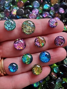 96COE Dichroic Glass Fusing Dots. 30 Grams Rainbow Mix Pack. Frit Balls. Pink Blue Green Purple Gold. Fused Glass by Em. I13. COE96 - Etsy UK