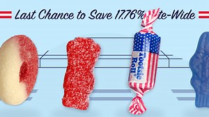 LAST CHANCE to save 17.76% on all candy site-wide for the 4th of July! Grab your favorite treats and use code USA1776 to save on everything now until midnight tonight! https://bit.ly/patriotic-candy | OldTimeCandy.com