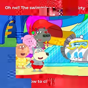 82K views · 511 reactions | Don't throw trash in the swimming pool! 沈 #WOANETWORK | Wolfoo Series | Facebook
