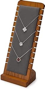 Amazon.com: Woodten Solid Wood Pendant Necklace Stand Display Props Jewelry Display Stand for Necklace(Grey) : Clothing, Shoes & Jewelry