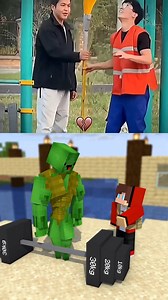 Buff Mickey Pranked by JJ #reels #minecraft | EYstreem