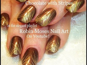 Nail Art Tutorial | Easy Stripe Nails for beginners | Gold Striped Nail Design