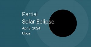 April 8, 2024 Partial Solar Eclipse in Utica, New York, USA