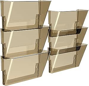 Amazon.com : Storex Wall File, 13 x 4 x 7 Inches, Letter, Smoke, Case of 6 (70220A06C) : Office Products