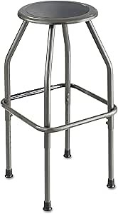 Safco 6666 Diesel Adjustable Height Stool, Pewter