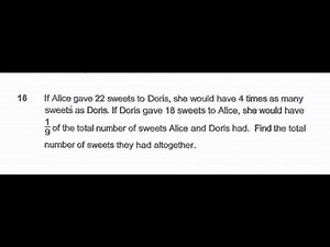 P6 2020 MGS Prelims Q16 - Fractions | Alice Doris Sweets | PSLE Maths
