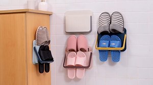 4.7K views · 30 reactions | Creative Wall-mounted Multifunctional Shoe Storage Holder Rack Special price : 37 000 L.L ( 1 Week promo ) Available Color : Beige, Pink, Light Blue, Navy Blue Product Size: 21.5*27cm للطلب او الاستفسارعن الأسعار, الرجاء التواصل معنا على الأرقام التالية WhatsApp / call us 78-888411 , 71-888411 Shop#: Dawra:78-888455 Nabatieh:71-705888 | Tezkar Store | Facebook