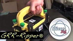The GRR-RIPPER is a revolutionary 3D Pushblock that gives you three directions of control for superior precision, safety and control on a table saw. See how it safely shields your hands the entire length of the cut and virtually eliminates kickback. Work safer. Work smarter. Buy yours today. Available at select Lowe's and woodworking retailers worldwide - Shop Now at: 3Dpushblock.com | Microjig