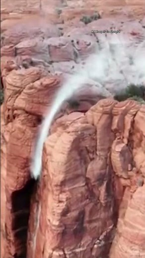 Rare reverse waterfall seen in Ivins, Utah as strong winds whipped the state #shorts