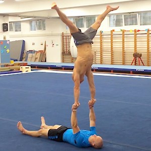 Gym buddy goals! 💪 F&B Acrobatics | EVOLV