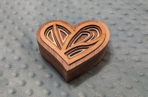 Heart Shaped Wood Jewelry Box - Etsy
